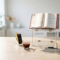 Support de livre en acrylique réglable, support de Torah en plexiglas, support de lecture, rehausseur d'écran d'ordinateur de bureau pour la maison et le bureau