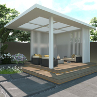 Pergola robuste résistante au vent, en aluminium, imperméable, pour extérieur, gazebo, pavillon pour restaurant commercial, hôtel, parc