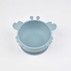 Vaisselle pour enfants, design crabe, multicolores, bol à ventouse souple, pour la diversification alimentaire. - Product Image 1