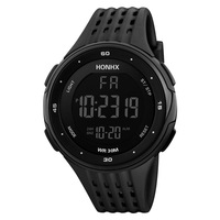 Montres de sport les plus vendues Honhx Jam Tangan, montres numériques étanches en gros, montres pas chères en gros