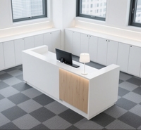 Table de réception de bureau de conception moderne de haute qualité personnalisée de la marque KALN avec placage, garantie de 6 ans, certifiée Green Guard