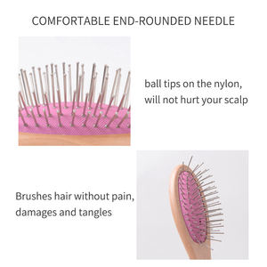 Pin <span class=keywords><strong>mental</strong></span> portátil Cepillo de pelo Cojín de aire Mango de madera de haya Cepillo de pelo Cojín Cepillo de pelo - Product Image 2