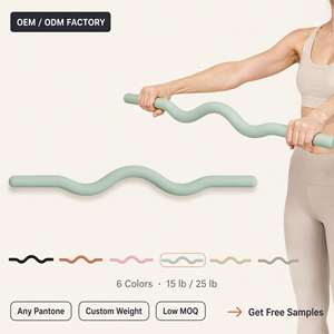 <span class=keywords><strong>Barre</strong></span> <span class=keywords><strong>de</strong></span> musculation ondulée en silicone 6 couleurs avec logo personnalisé, 15 lb 25 lb, antidérapante, pour studio <span class=keywords><strong>de</strong></span> fitness, pilates et entraînement - Product Image 1