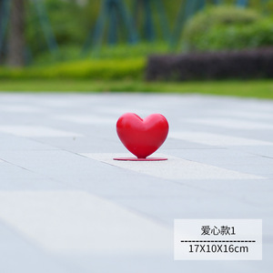 Grande sculpture en GRP en forme <span class=keywords><strong>de</strong></span> cœur pour extérieur, aménagement paysager <span class=keywords><strong>de</strong></span> jardin, centre commercial et complexe résidentiel, photo virale - Product Image 6