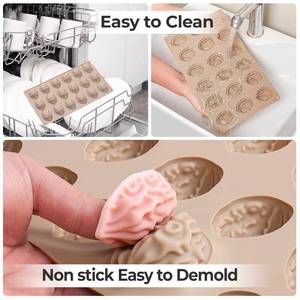MUYULINS Factory can customize 18-cavity walnut mold, LFGB non-stick BPA Free <b>silicone</b> mousse cake decoration mold - Product Image 2