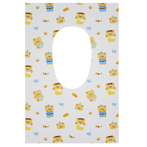 Pupu Bear Disposable Toilet Seat Cover 62x65cm 5-Piece Pack Waterproof Portable Travel Essential - Product Image 5