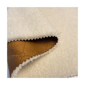 Vente en gros Rembourrage de veste en textile d'ameublement pour la maison en daim gaufré super doux épais avec polaire Sherpa