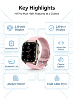 Montre connectée H9 Pro Max Ultra Series 9, tracker de fitness, Reloj Inteligente Ultra Smartwatch pour iOS et Android PK T800 T900 S9