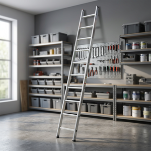 Échelle pliante en aluminium moderne à 20 marches, capacité de 150 kg, design télescopique portable antirouille pour atelier, entrepôt, salon - Product Image 5