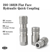 Nouvelle vanne de déconnexion rapide à face plate en acier au carbone NaiWo Ios16028 FFN 1/4 pouce pour excavatrice, garantie 1 an
