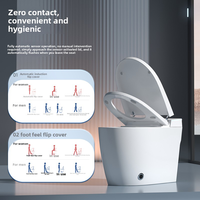 WC monobloc en céramique avec siège chauffant, télécommande, installation au sol, design moderne