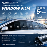 Film de fenêtre en céramique nano IR95 UV99 VLT5, haute réjection de chaleur, film solaire pour fenêtre de voiture OEM, vente en gros directe d'usine