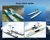 Vélo aquatique gonflable OEM ODM avec cadre en aluminium, matériau PVC, technologie Drop Stitch, propulsion humaine, à vendre