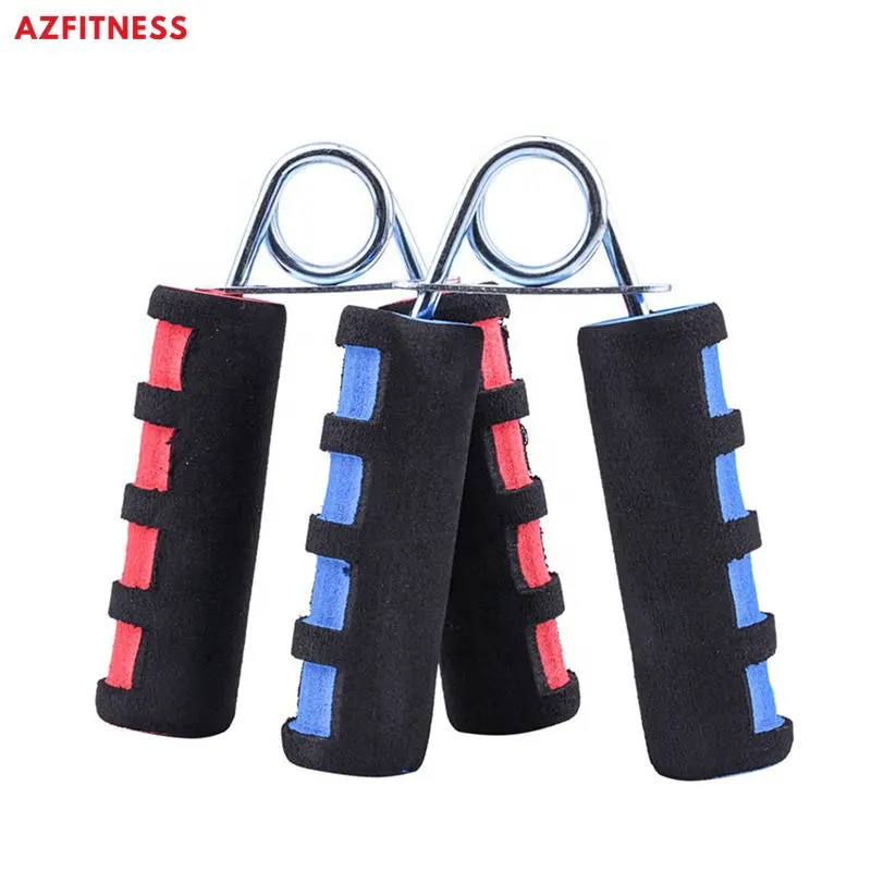 Custom LOGO Fitness Stress Soft Manual Home Gym Used Metal A-Type Foam Handle Strength Finger Exercise Strengthener Hand Grip