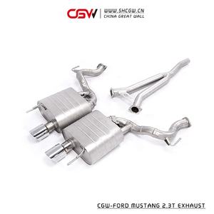 نظام عادم بصمام من الشركة المصنعة الصينية مع أطراف من ألياف الكربون المطروق لسيارة فورد موستانج 2.3T - Product Image 3