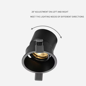 Moderno 7W 9W 12W Regulable LED Downlights ETL Certificado Cuerpo de aluminio 75mm Instalación integrada para uso en interiores - Product Image 3