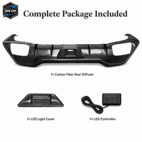 Diffuseur arrière en fibre de carbone de style AC avec éclairage LED pour B-MW Série 8 Coupé Cabriolet Gran Coupé 2018-2022 G14 G15 G16