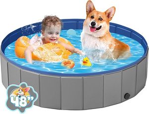 Nhà Máy Cung Cấp Trực Tiếp Có Thể Gập Lại Cứng PVC Hồ Bơi Đóng Mở Ngoài Trời Tắm Con Chó Hồ Bơi Nước Inflatable Vui Chơi Giải Trí Facilities - Product Image 4