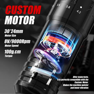 XNET T1 pena tato 2400mAh 2.0-4.2mm, mesin pena tato nirkabel Stroke dapat disesuaikan, pistol tato profesional untuk seniman pemula, seni tubuh - Product Image 3