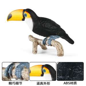 Yxs jouet pour enfants simulation oiseau animal modè<span class=keywords><strong>le</strong></span> plastique cognition solide Toucan grand <span class=keywords><strong>bec</strong></span> - Product Image 2