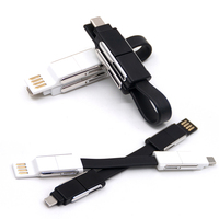 Mini porte-clés de données de téléphone portable 4 en 1 avec câble de Charge USB