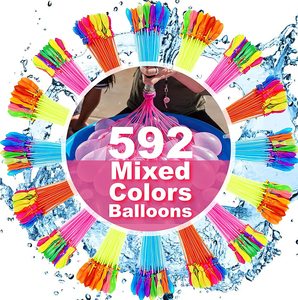 Globos de Agua Autosellantes, Fáciles y Rápidos, 592 Piezas, Llenado Rápido en Menos de 60 Segundos, Multicolores, para Adultos y Niños - Product Image 1