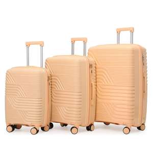 กระเป๋าเดินทางล้อลาก PP แฟชั่นข้ามพรมแดน รุ่นใหม่ ขนาด 24 นิ้ว แบบถือขึ้นเครื่องได้ ชุดสามชิ้น ล้อหมุนเงียบ ขนาด 20 นิ้ว ผลิตจากโพลีเอสเตอร์ น้ำหนักเบา - Product Image 3