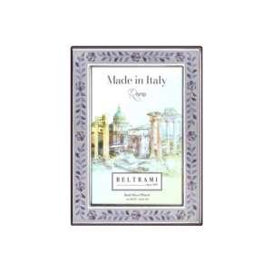 Beltrami Photo <b>Frame</b> <b>4x6</b> Silver Plated Enamel Decorative Roma Design - Product Image 1