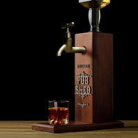 Distributeur de whisky en bois rectangulaire classique personnalisé cadeau d'affaires durable et écologique décor de bar à la maison