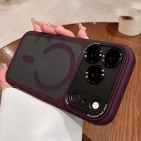 Étui de protection magnétique de luxe pour appareil photo, couleur contrastée, pour iPhone 18 Pro 17 Air 16 15 14 Pro Max, coque magnétique mate en PC
