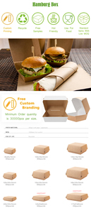 YASONPACK Foldable Biodegradable Eco-Friendly Burger <b>Paper</b> Box Matte Lamination UV Custom Logo Food Grade Greaseproof Disposable - Product Image 6