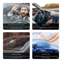 Protection de pare-brise en verre auto-réparant TPU, anti-explosion, rejet UV 99%, épaisseur 8MIL, anti-pierres et anti-pluie