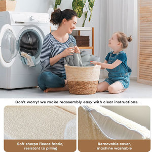 Giving Tree Kids <b>Folding</b> Sofa <b>Bed</b> With Handrails Removable Washable 2 Years And Above - Product Image 4