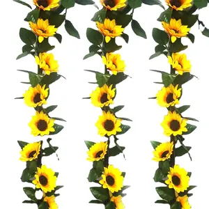 Artificial Sunflower Vine Hanging Sunflower Garland Silk Flowers with Garden Craft Art Party Home Wedding Decor