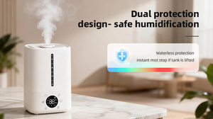 เครื่องเพิ่มความชื้นในอากาศแบบอัลตราโซนิกอัจฉริยะ รุ่น 2026 ความจุ 4.5 ลิตร เติมน้ำด้านบน สำหรับใช้ในบ้าน ห้องขนาดใหญ่ พร้อมไฟ LED - Product Image 4