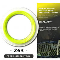 Cordage de badminton multifilament haute densité à contrôle de précision Z63 fabriqué au Japon 0,63 mm Premium Bobine de 200 m