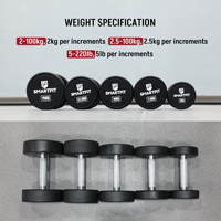 SMARTFIT Fournisseur professionnel d'haltères CPU, OEM ODM, ensemble d'haltères de musculation revêtues d'uréthane pour la salle de sport