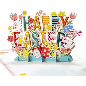 Tarjeta de Felicitación 3D Pop Up de Pascua, Papel con Barnizado Mate, Forma Irregular, Impresión Digital - Product Image 1