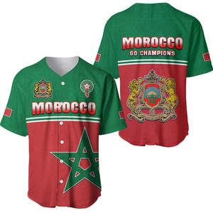 Camiseta <span class=keywords><strong>de</strong></span> béisbol del Día <span class=keywords><strong>DE</strong></span> LA Independencia <span class=keywords><strong>de</strong></span> Marruecos, León <span class=keywords><strong>de</strong></span> Barbary con Moussier Redstart, uniformes <span class=keywords><strong>de</strong></span> béisbol y softbol personalizados para hombres - Product Image 6