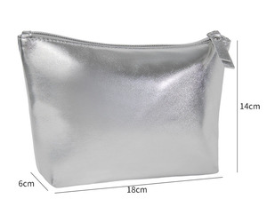 Sac de maquillage en cuir abrasif PU, imperméable, portable, sac de rangement pour maquillage, sacs cosmétiques biodégradables - Product Image 2