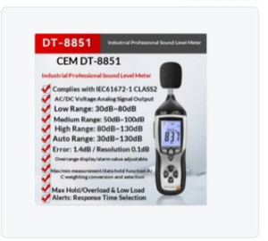 Medidor de Nível de Som Digital Profissional Analógico com Saída USB AC/<span class=keywords><strong>DC</strong></span> 130db com Datalogger e Microfone - Product Image 3