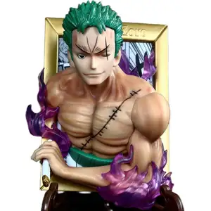 Fotorahmen Usopp Nami Zoro 13cm PVC-Spielzeug Minimodell Anime One Pieces-Figur