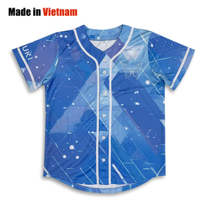 Camiseta de béisbol clásica azul personalizada, ropa deportiva con estampado por sublimación en opciones de diseño de talla grande disponibles - Product Image 1
