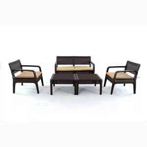 Youya — ensemble avec fauteuil et moule, chaise <span class=keywords><strong>en</strong></span> <span class=keywords><strong>plastique</strong></span>, table d'extérieur, Bar marron pour café, élégant, 2 pièces - Product Image 2