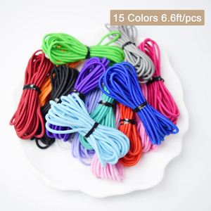 Cordón Elástico Recubierto de 2mm, 15 Colores, Cuerda Elástica para Hacer Pulseras, Collares, Joyería, Abalorios, Manualidades, Bolsos y Zapatos - Product Image 2