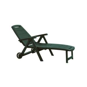 Lettino Prendisole Pieghevole Antibes con Schienale Regolabile e Ruote per Spiaggia, Terrazza e Piscina - Product Image 3