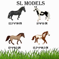 Figurines d'animaux sauvages en plastique solide SL Models, ensemble de jouets, produits finis, emballage d'origine, unisexe, âges 4-12+