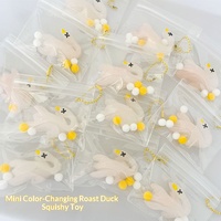 Pendentif Canard à Petit Nez, Jouet Anti-Stress à Presser à Rebond Lent, Changeant de Couleur UV, Modèle Super Doux Effet Boue BSKY pour