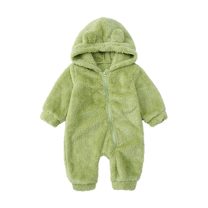 <span class=keywords><strong>Tutina</strong></span> in pile per neonati con cappuccio, a tema orsetto, ecologica, per l'inverno, pigiama intero personalizzabile - Product Image 5