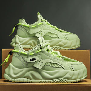 Venta Directa de Fábrica, Zapatos Deportivos Retro Gruesos, Transpirables, que Aumentan la Altura, Modernos y Casuales para Hombre, Otoño - Product Image 1